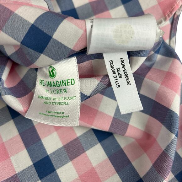 J.Crew Shirt Men Size XL Slim Fit Light Blue Pink Check Classic Preppy Button Up - Picture 7 of 9